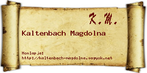 Kaltenbach Magdolna névjegykártya