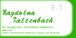 magdolna kaltenbach business card